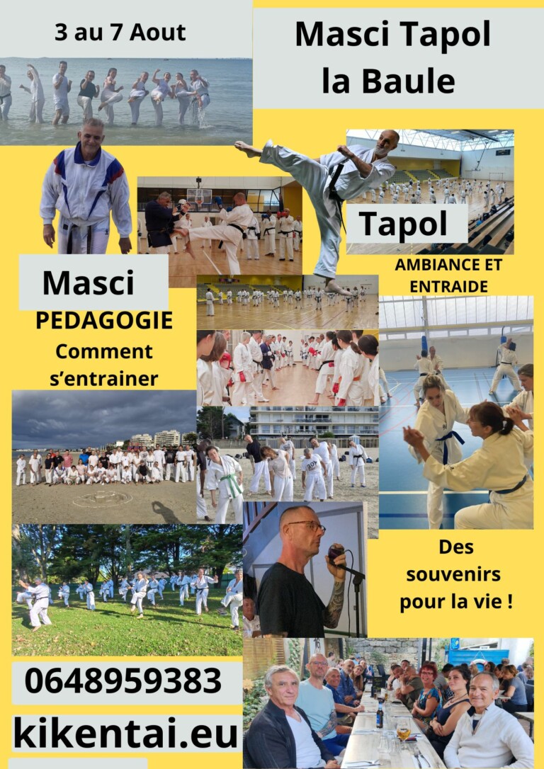 Stage de Karaté du 3 au 7 août 2026 à la Baule